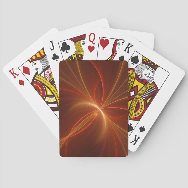 Dancing With The Light Modern Abstract Fractal Art Playing Cards (Back)