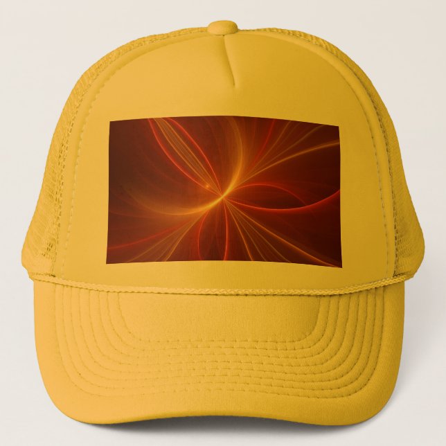 Dancing With The Light Modern Abstract Fractal Art Trucker Hat (Front)