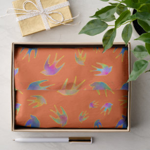 Dancing with the Wind against a Hot Summer Sunset Tissue Paper