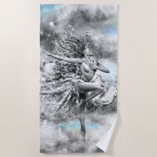 Dancing Woman Beach Towel
