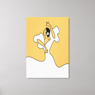 Dancing Woman Flamenco Canvas Print