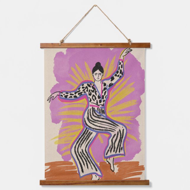 Dancing Woman Hanging Tapestry (Front)