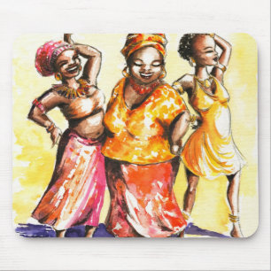 Dancing women mouse mat