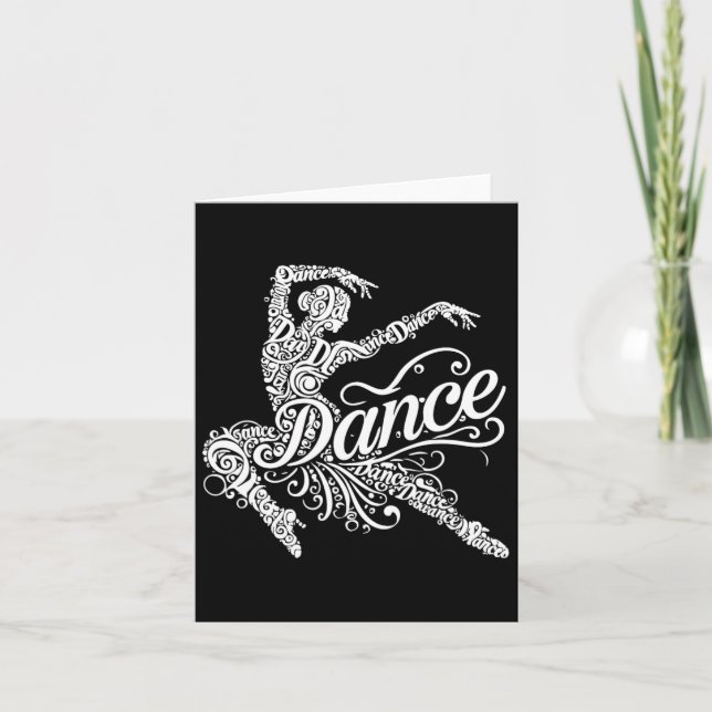 Dancing Wordart Dancers  Card (Front)