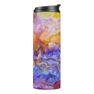 Dancing World Dreamscape Abstract Art Thermal Mug