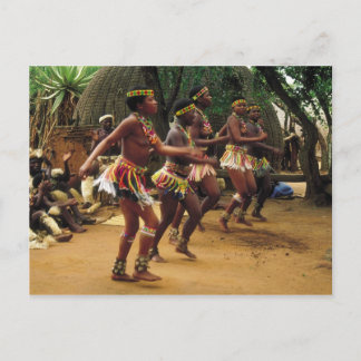 Dancing, Zulu Style - South Africa Postcard