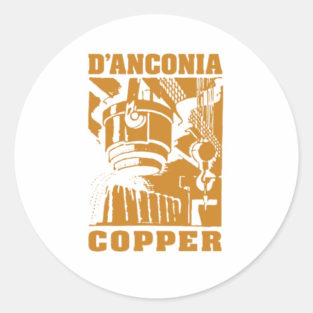 d'Anconia Copper / Copper Logo Classic Round Sticker (Front)
