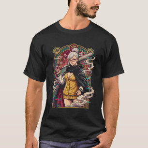 Dandadan Granny Seiko White Hair Red Eyes Ghost Ar T-Shirt