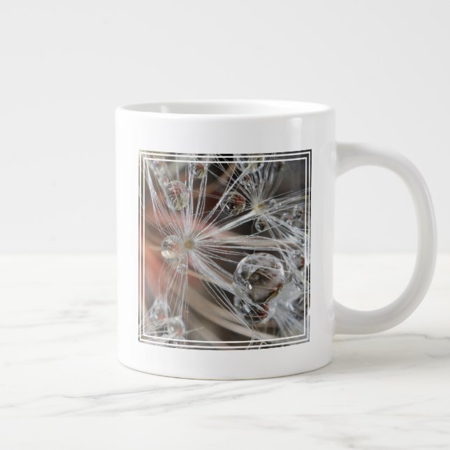 Dandelion Abstract Large Coffee Mug (Right)