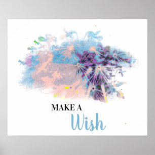 *~* DANDELION Abstract Make A Wish Poster