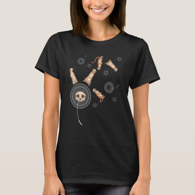 Dandelion Africa Safari Zoo Animal   Meerkat T-Shirt (Front)