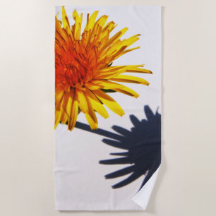 Dandelion and Shadow btcna Beach Towel