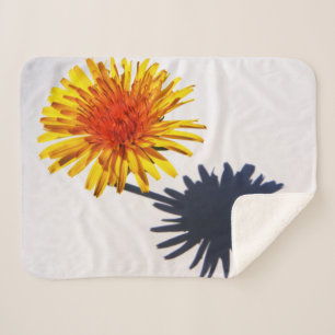 Dandelion and Shadow sbcnm Sherpa Blanket