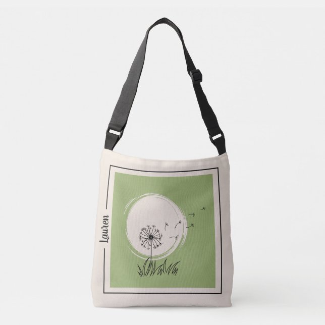 Dandelion Art Crossbody Bag (Front)