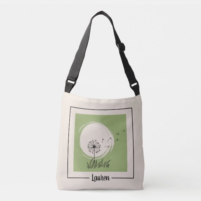 Dandelion Art Crossbody Bag (Front)