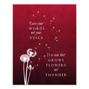Dandelion Art - Raise your words Photo Print