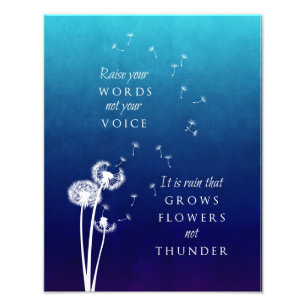 Dandelion Art - Raise your words Photo Print