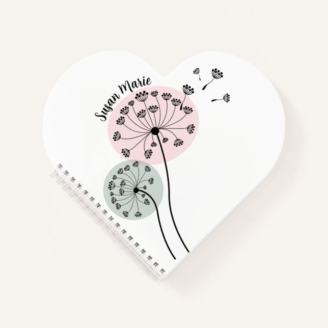 Dandelion Art Spiral Notebook (Front)