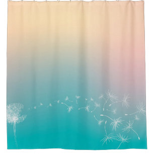 Dandelion background dandelion shower curtain