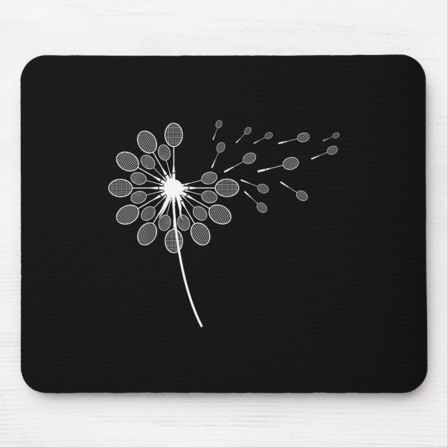 Dandelion Badminton Racket Shirt Badminton Player  Mouse Mat (Front)