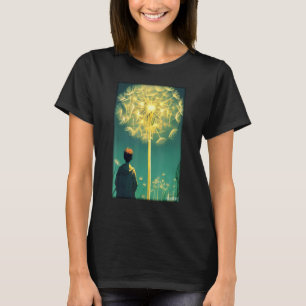 Dandelion Basket Flower Spring Meadow Green T-Shirt