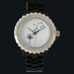 Dandelion Birds Watch<br><div class="desc">Beautiful image consisting of the dandelion seed flower with black birds flying away into the background.</div>
