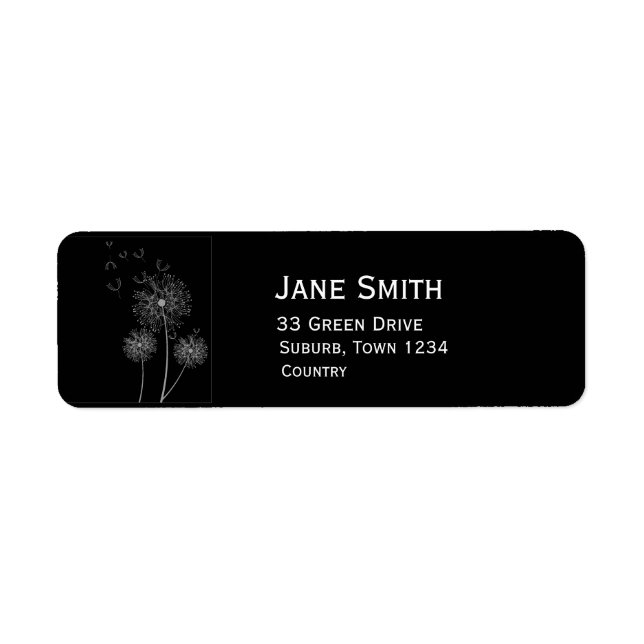 Dandelion black and white stylish (Front)