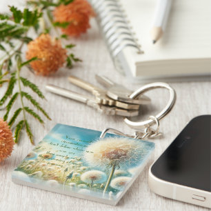 Dandelion Blowball & Quote #2 Key Ring