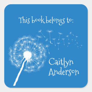 Dandelion Bookplate Sticker