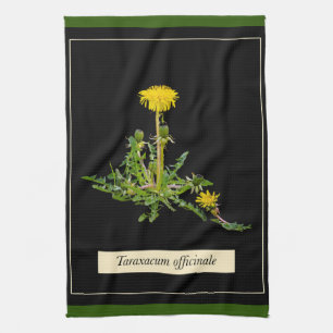 Dandelion botanical  tea towel
