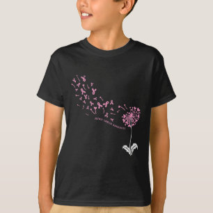 Dandelion Breast Cancer Awareness Pink RIbbon Supp T-Shirt