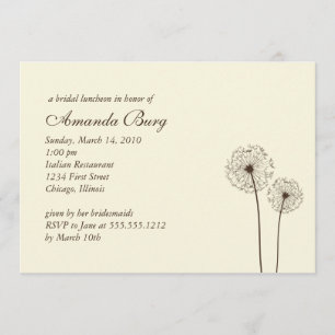 dandelion bridal shower invitation