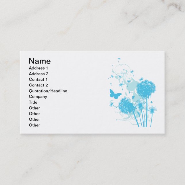 Dandelion Business Card (Front)