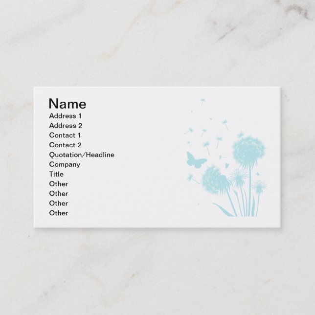 Dandelion Business Card (Front)