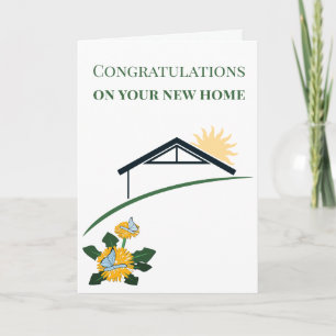 Dandelion Butterflies Congratulations on New Home Card