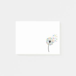 Dandelion butterfly flow post-it notes