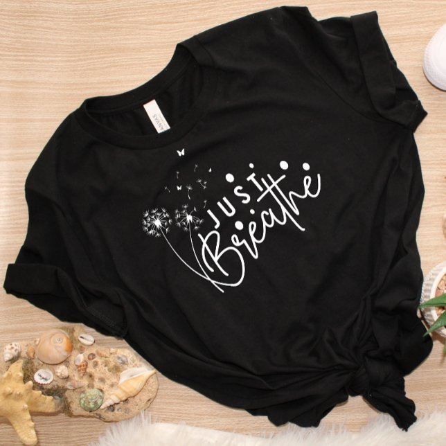 Dandelion Butterfly Inspiration Yoga Just Breathe T-Shirt (Creator Uploaded)