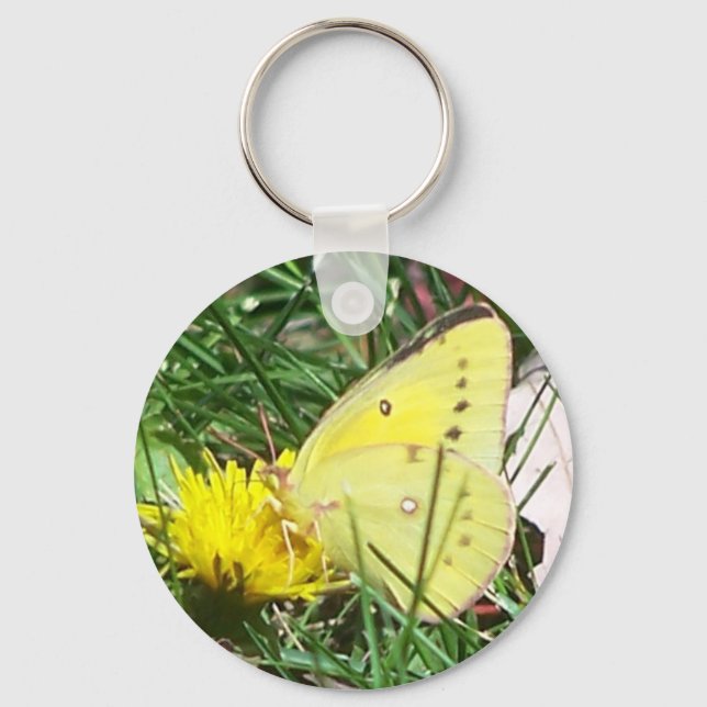 Dandelion Butterfly Key Ring (Front)