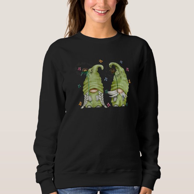 Dandelion Butterfly Pattern For Women  Garden Gnom Sweatshirt (Front)
