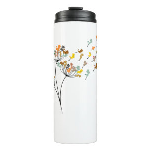 Dandelion Cats Flower Colourful Pet Cat Thermal Tumbler