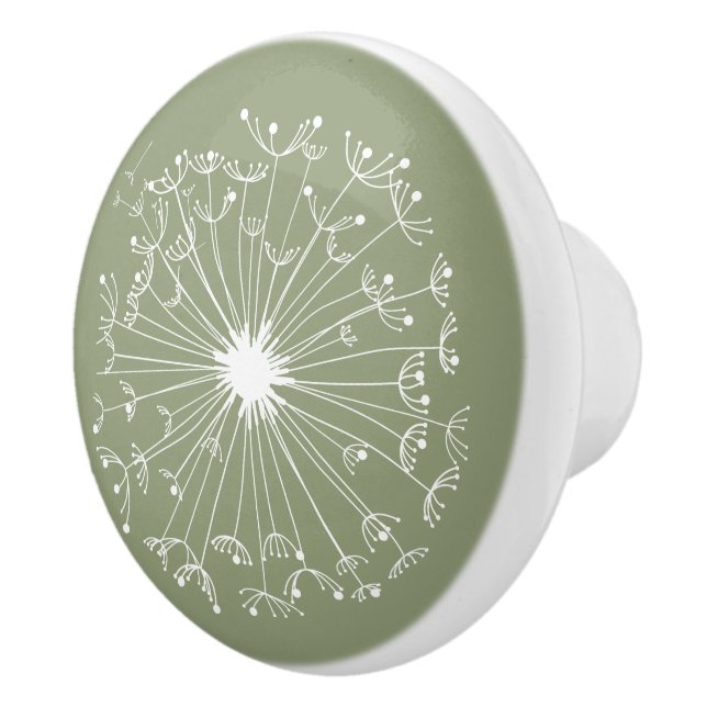 Dandelion Ceramic Knob (Right)