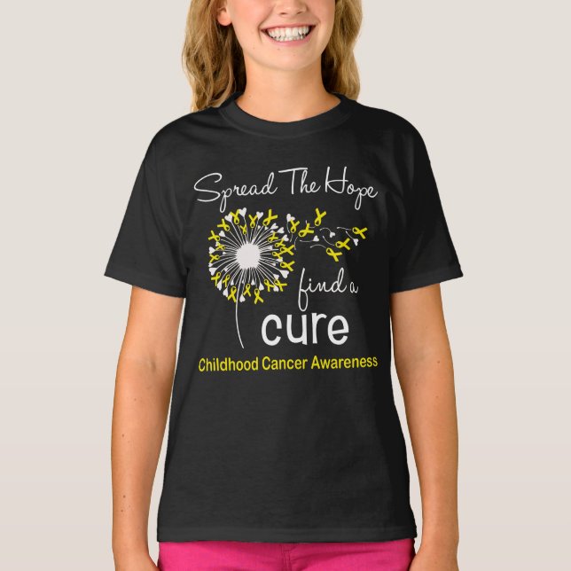 Dandelion Childhood Cancer Awareness T-Shirt (Front)