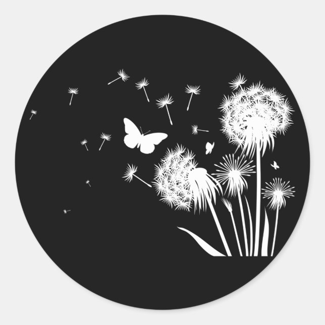 Dandelion Classic Round Sticker (Front)