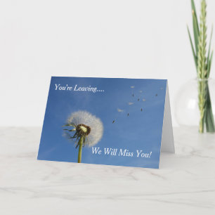 Dandelion Clock - Leaving Work Card