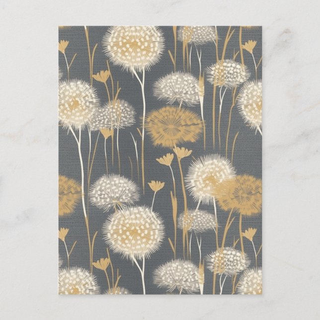 Dandelion Clocks Chiyogami  Postcard (Front)