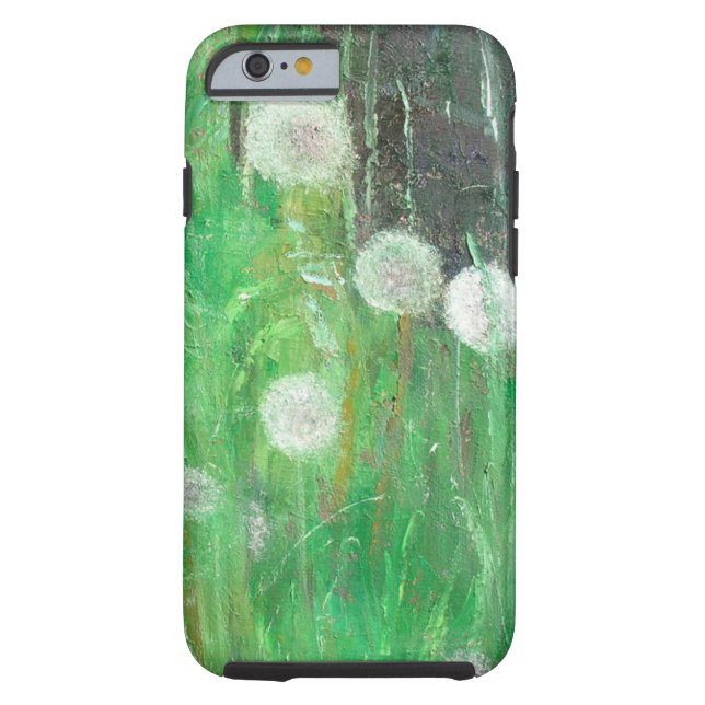 Dandelion Clocks in Grass 2008 oil on canvas Case-Mate iPhone Case (Back)