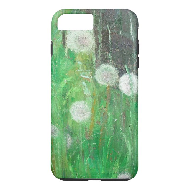 Dandelion Clocks in Grass 2008 oil on canvas Case-Mate iPhone Case (Back)
