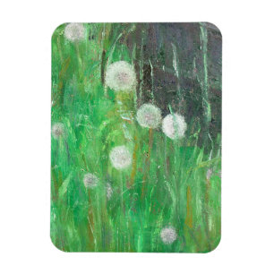 Dandelion Clocks in Grass 2008 oil on canvas Magnet