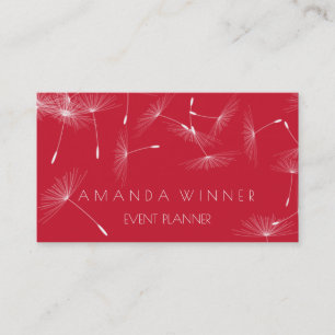 Dandelion Confetti Blue Teal Red Therapist Business Card