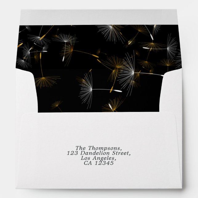Dandelion Confetti Envelope (Back (Bottom))